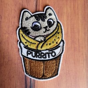 3/13$ Adorable Kitten Purrito Cute Cat Burrito Iron on Patch